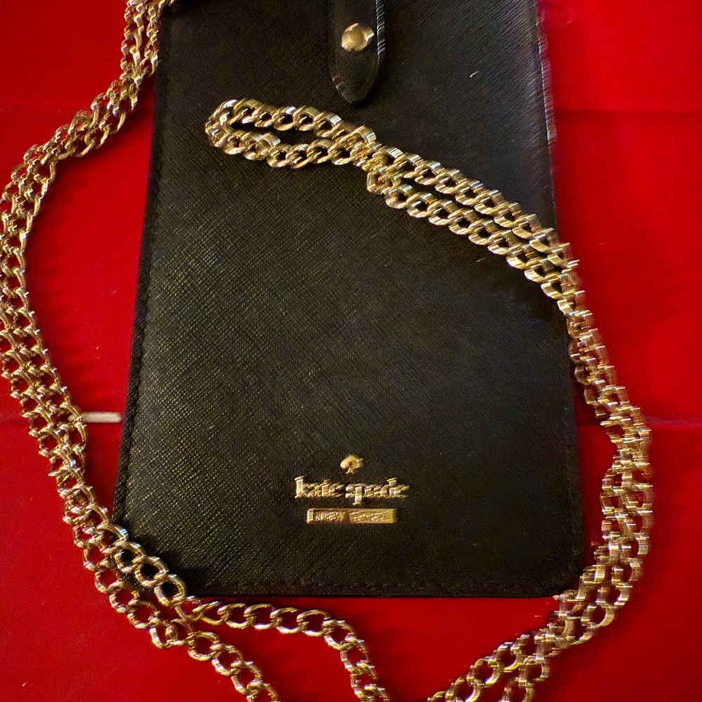 Kate Spade Black Bag with Gold Chain